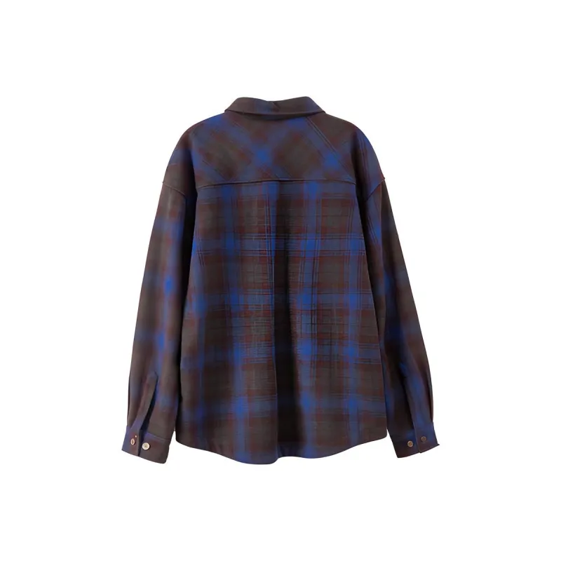 NO ONE ELSE Shirt Unisex Blue Plaid-1