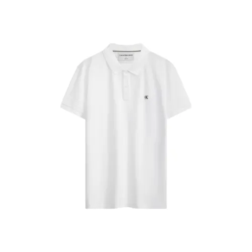 Calvin Klein Polo Shirts Men YAF Moon White