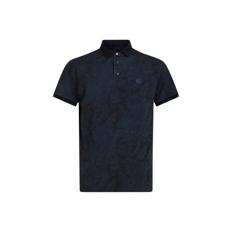 ETRO Paisley print Cotton Polo Shirt-0