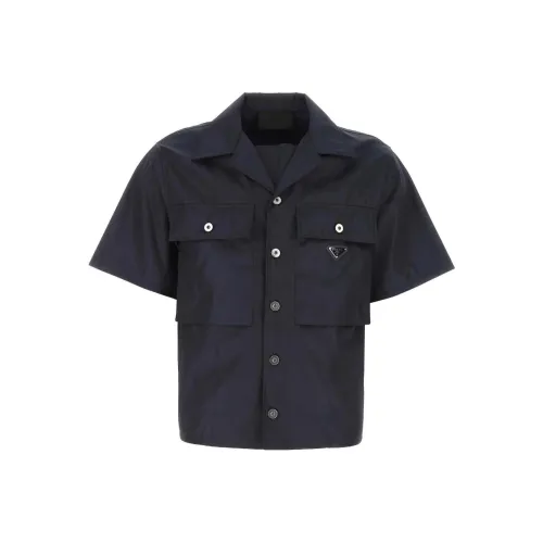 PRADA Shirts Men Blue