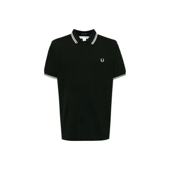 COMME DES GARCONS SHIRT Logo Embroidered Straight Hem Polo Shirt