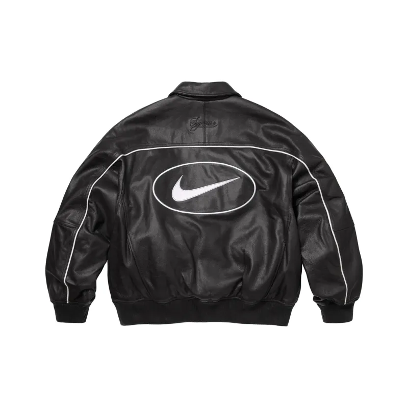 Supreme Nike Leather Varsity Jacket-4
