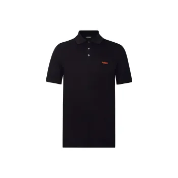 Zzegna Logo Intarsia Short Sleeved Polo Shirt