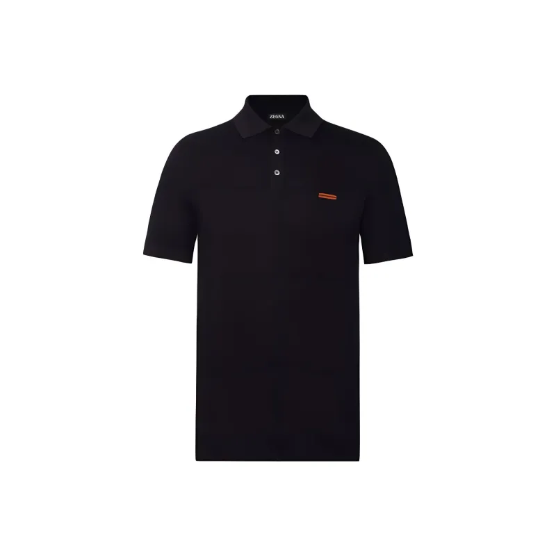 Zzegna Logo Intarsia Short Sleeved Polo Shirt-0