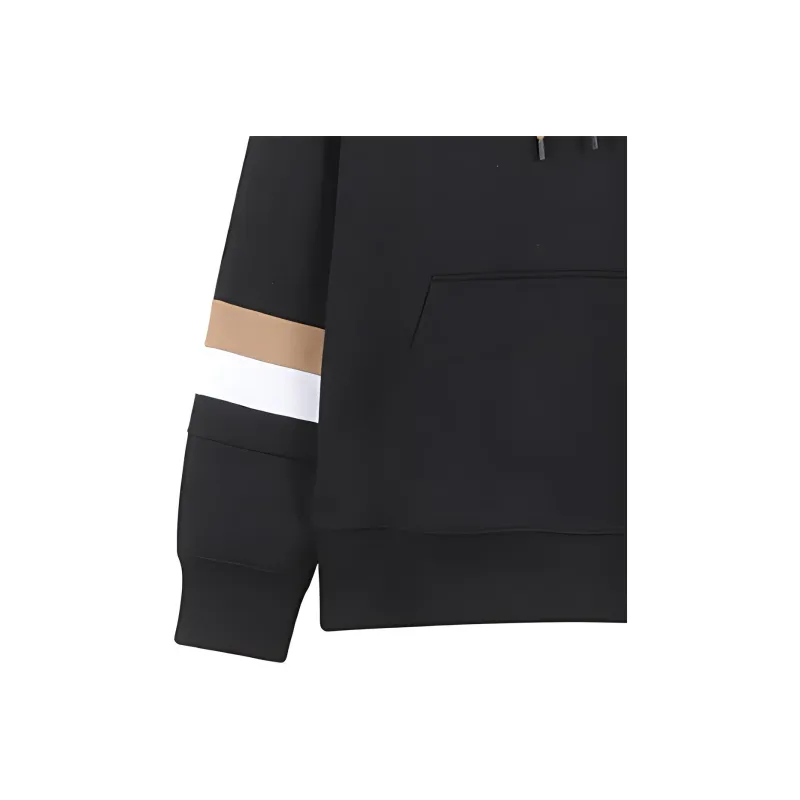 HUGO BOSS Striped Drawstring Hoodie-4