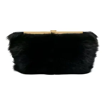 KHAITE Sheepskin Clutch Women's Black