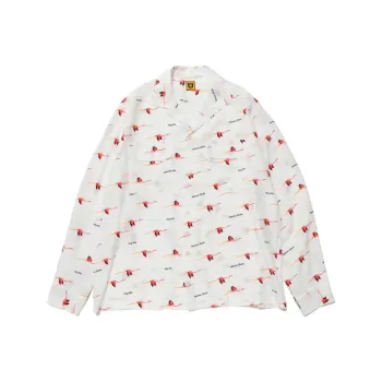 HUMAN MADE Flamingo Open Collar L/S Shirt