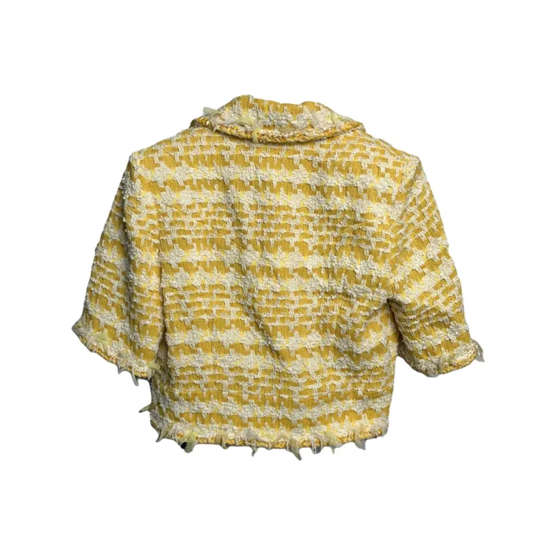CHANEL 2000s Cropped Tweed Jacket-1