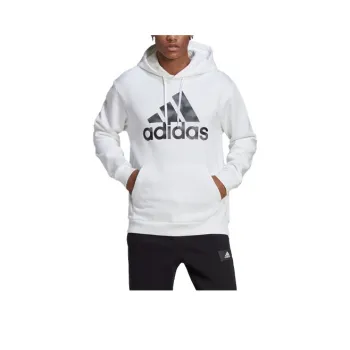 Adidas Essentials Camo Print Hoodie Sweatshirt Men's White