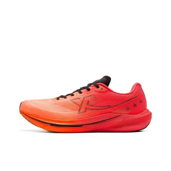 XTEP One Piece Molding 3rd Generation Physical Education Exam Edition Running Shoes Men Low Top Neon Bright Orange/Laser Red