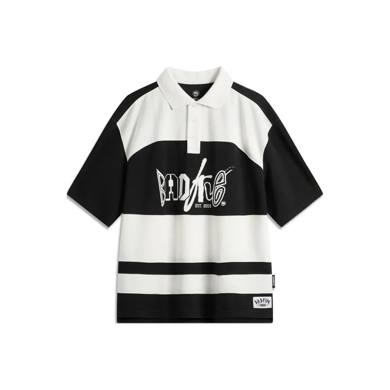 LiNing Badfive Polo Shirt Men's Ivory Black-0