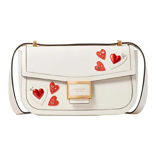 Kate Spade Cow Leather Shoulder Bag Women's Cream White