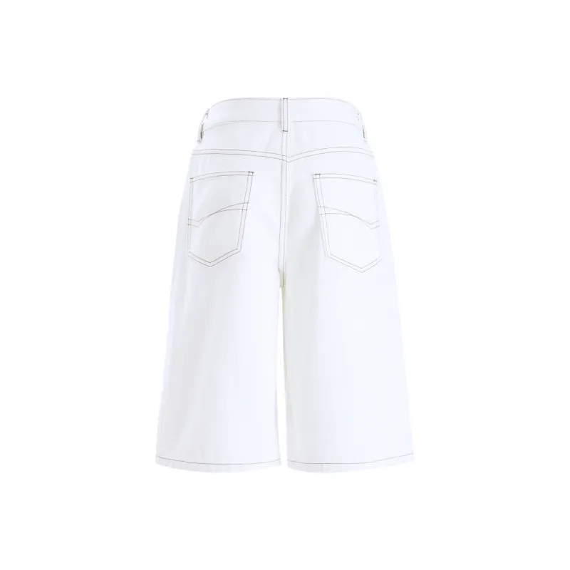 ZXZA Denim Shorts Women's White-1