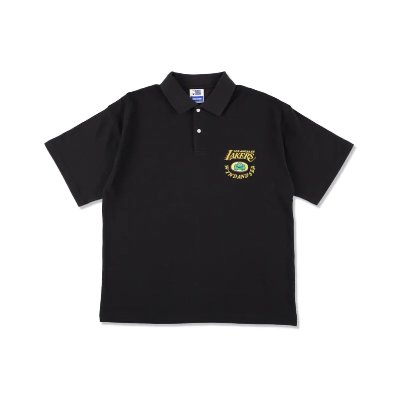 Nba X WIND AND SEA NBA X PARAPPA THE RAPPER Collaboration Polo Shirts Unisex Black-0