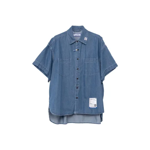 Maison Mihara Yasuhiro 인디고 남성 셔츠