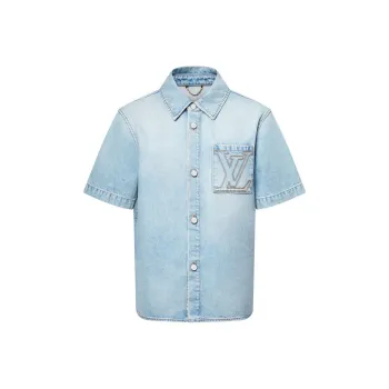 LOUIS VUITTON Short Sleeved Denim Shirt