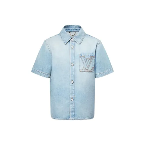 LOUIS VUITTON Short Sleeved Denim Shirt