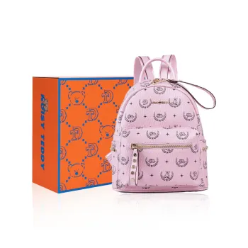 NOISY TEDDY PVC Backpack Regular Women's Pink/Brown