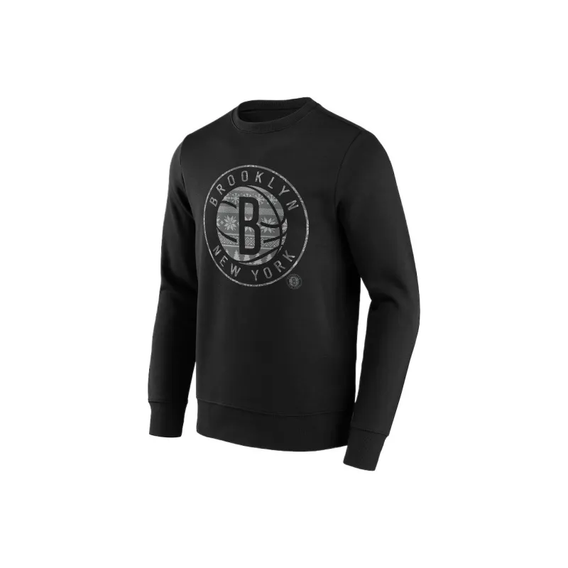 NBA Brooklyn Nets Christmas Jumper Graphic Sweatshirt Men's Black-0