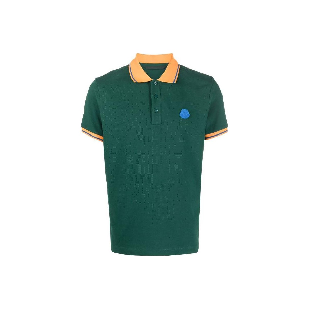 【送料&関税込】Moncler Polo Shirt In Green Cotton Moncler Polo Shirts Men Green - POIZON
