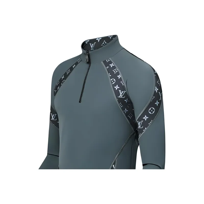 LOUIS VUITTON High Collar Technical Long Sleeved Ski Top-4