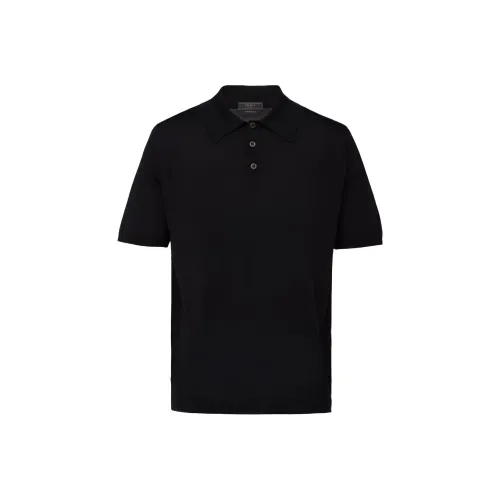 PRADA Polo Shirts Men Black