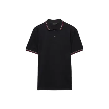 PRADA SS25 Polo Shirt Men's Black