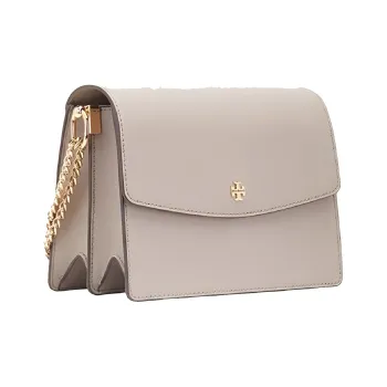 TORY BURCH Saffiano Cow Leather Trunk Bag, Shoulder Bag, Crossbody Bag Women's Light Purple Gray