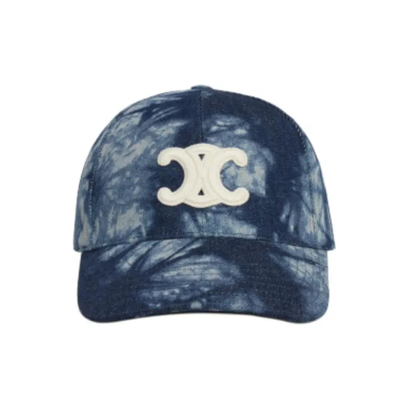CELINE Cotton Baseball Caps Unisex Blue-0