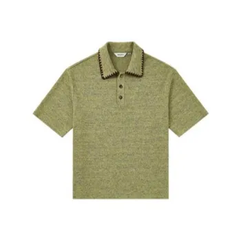 OPICLOTH Polo Shirts Unisex Floral Yarn Yellow