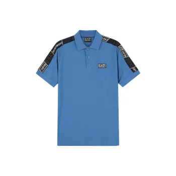EMPORIO ARMANI EA7 Polo Shirts Men Cobalt Blue