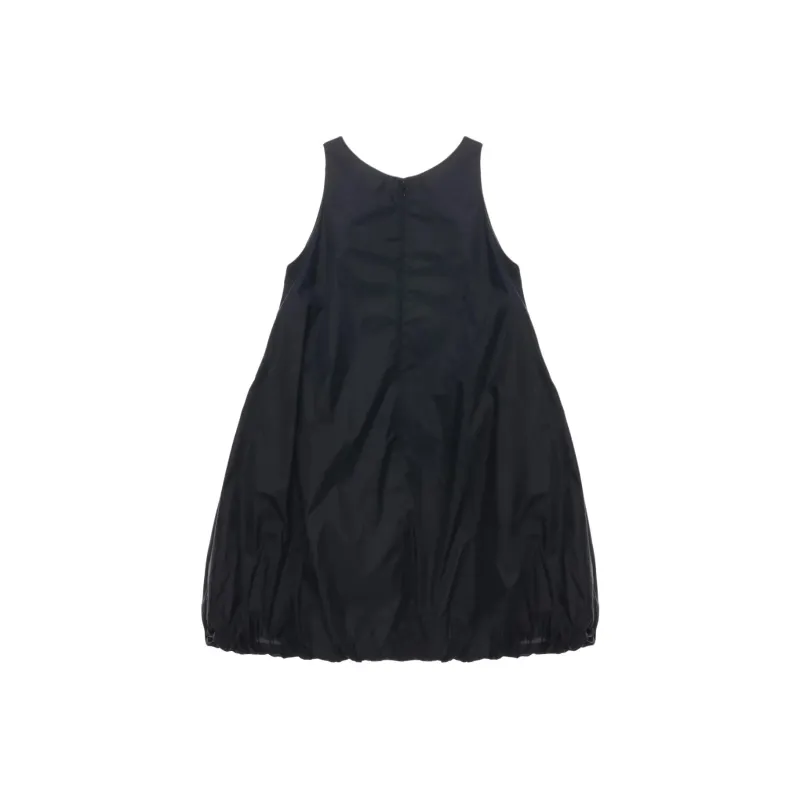 AMOMENTO Nylon Volume Mini Dress 'Black'-1