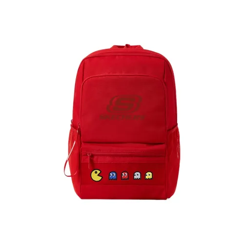Skechers Fabric Commute Business Travel Laptop Backpack Large Capacity Multi Compartment Backpack Unisex Racing Red