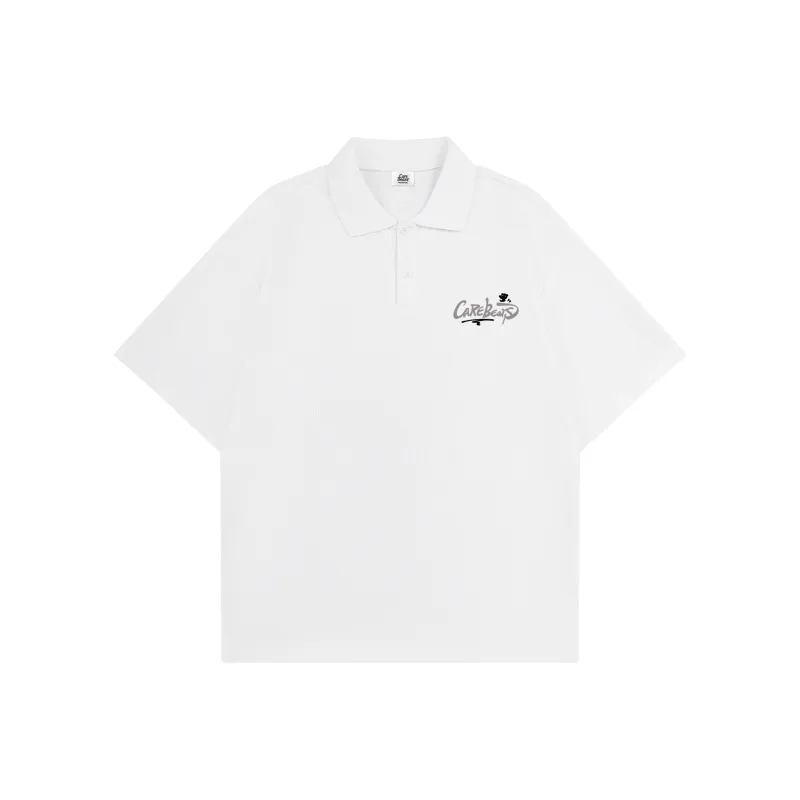 CAREBEARS Polo Shirt Unisex Black Print Red-8