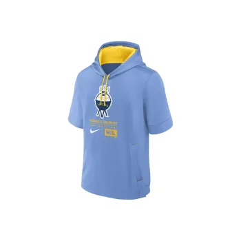 Nike MLB Collaboration Milwaukee Brewers Team Sweatshirt Milwaukee Brewing Company Team Men's Light Blue