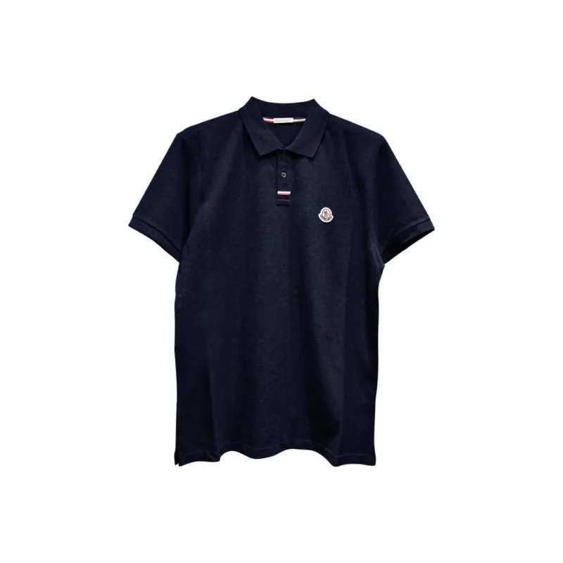 Moncler Polo Shirts Men Navy Blue-0