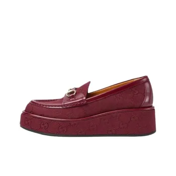 GUCCI Loafers 5cm Women's Burgundy
