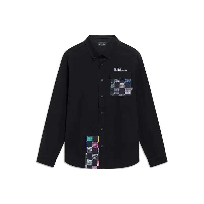 LiNing Skateboard Shirts Men Black-0