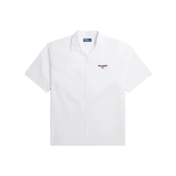 Polo Ralph Lauren Big Fit Polo Sport Chino Camp Shirt Unisex White