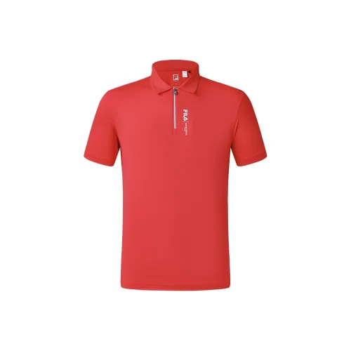 FILA Athletics Tennis Polo Shirt Men's Light Berry Red