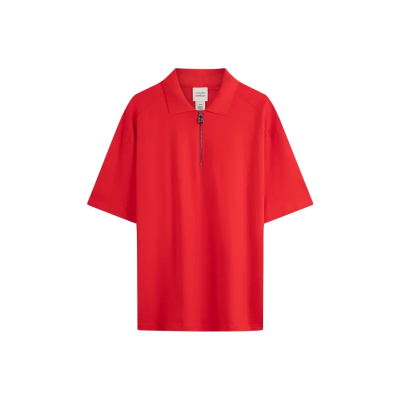 CALVIN KLEIN Spring Festival Red Magenta Polo Shirt Men's-2