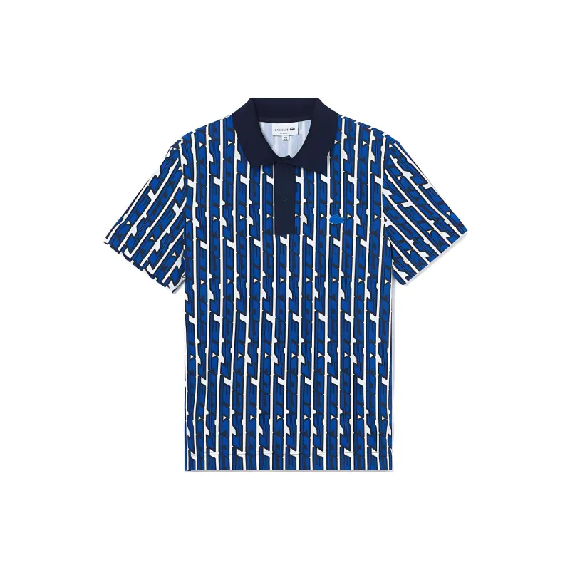 LACOSTE Polo Shirt Men's Blue White-0