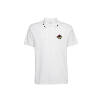 Burberry Embroidered Graphic Logo Polo Shirt