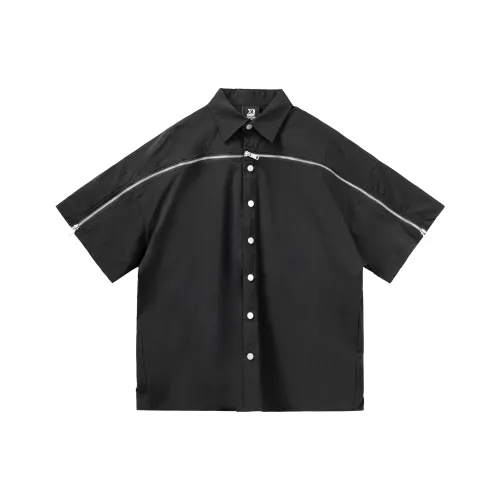 XINYINSU 24SS Short-Sleeved Shirt Unisex Black