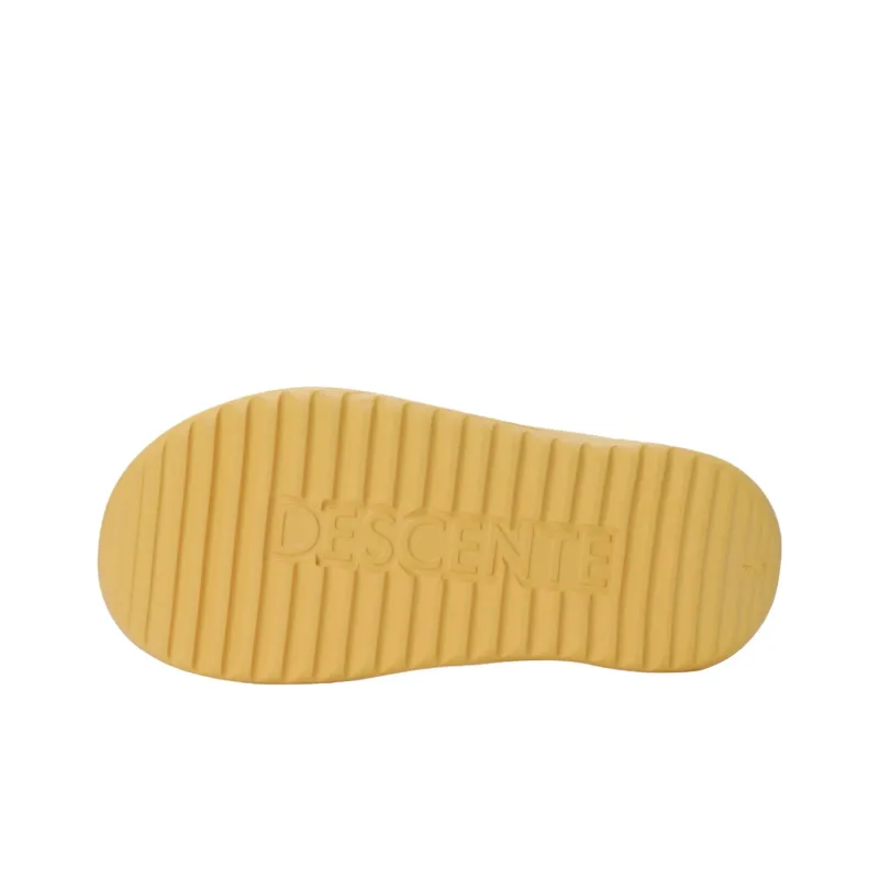 DESCENTE D Wave Abrasion Resistant Slip Resistant Flip Flops Unisex Yellow-4