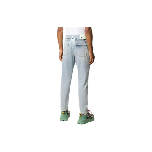 OFF WHITE Belted Low Rise Slim Fit Jeans