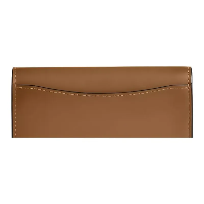 COACH Essential Calfskin Card Holder Mini Women's Brass & Honeys Brown-3