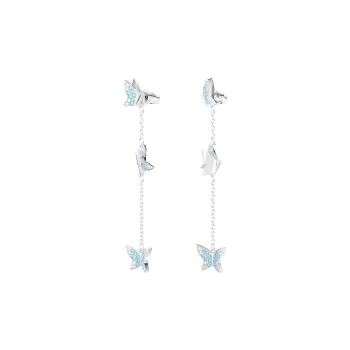 Swarovski Lilia Rhodium Plated Artificial Crystal Earrings Women's
