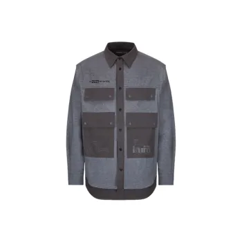 EVISU Shirts Men Dark Gray/Dark Charcoal