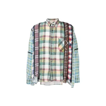 Needles 7 Cuts Zipped Wide Flannel Shirt